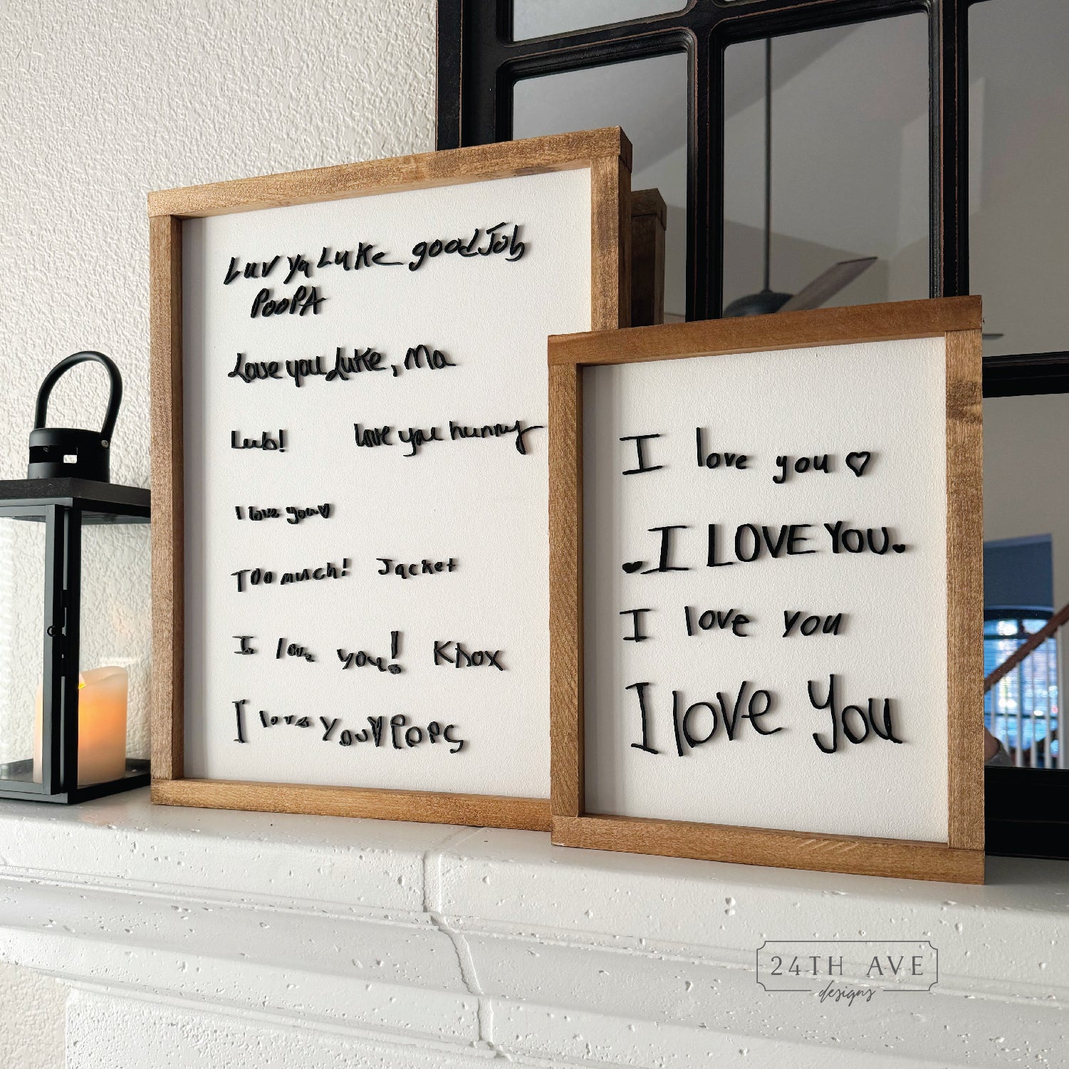 Custom Framed “I Love You” Handwriting Sign | Keepsake Gift – 24th
