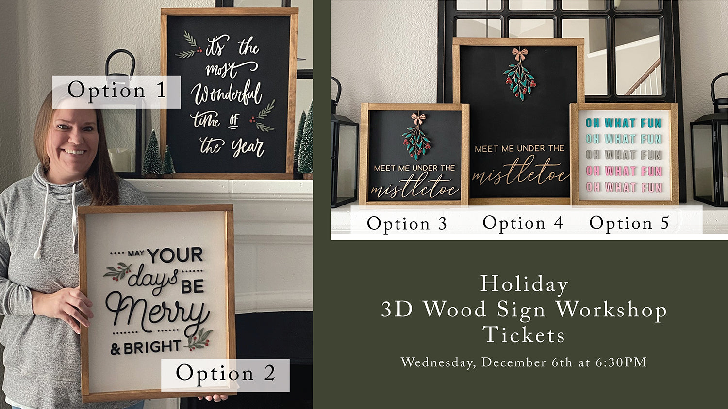 Wine 30 on Oak St - December 6th Wood Sign Paint Workshop Tickets