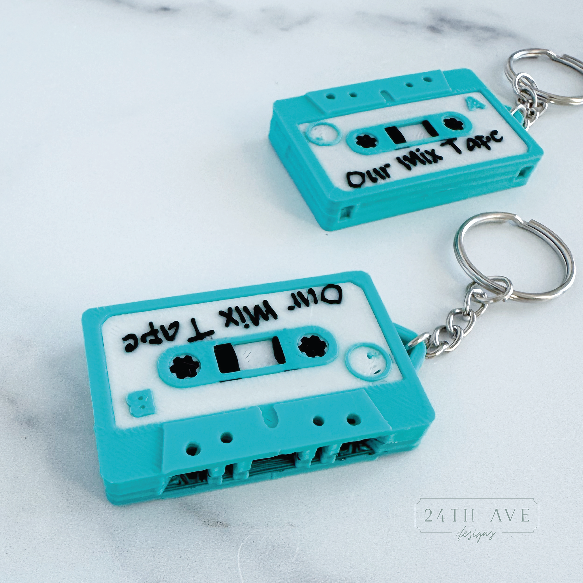 NFC Mixtape Keychain - 24th Ave Designs