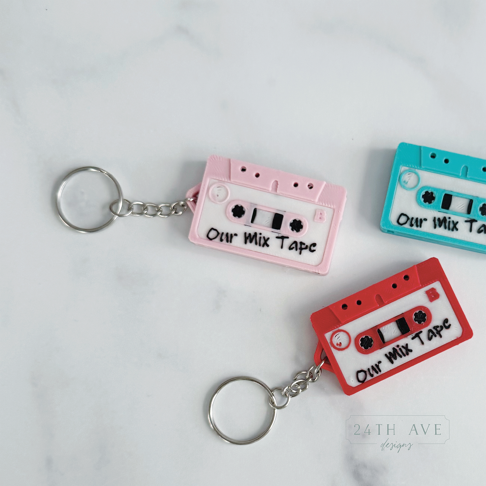 NFC Mixtape Keychain - 24th Ave Designs