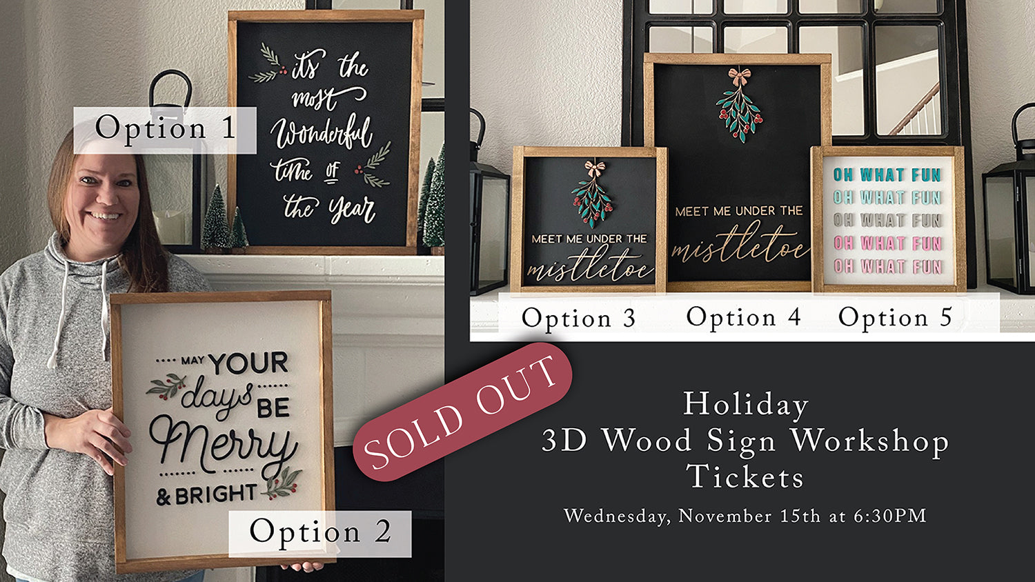 Wine 30 on Oak St - November 15th Wood Sign Paint Workshop Tickets
