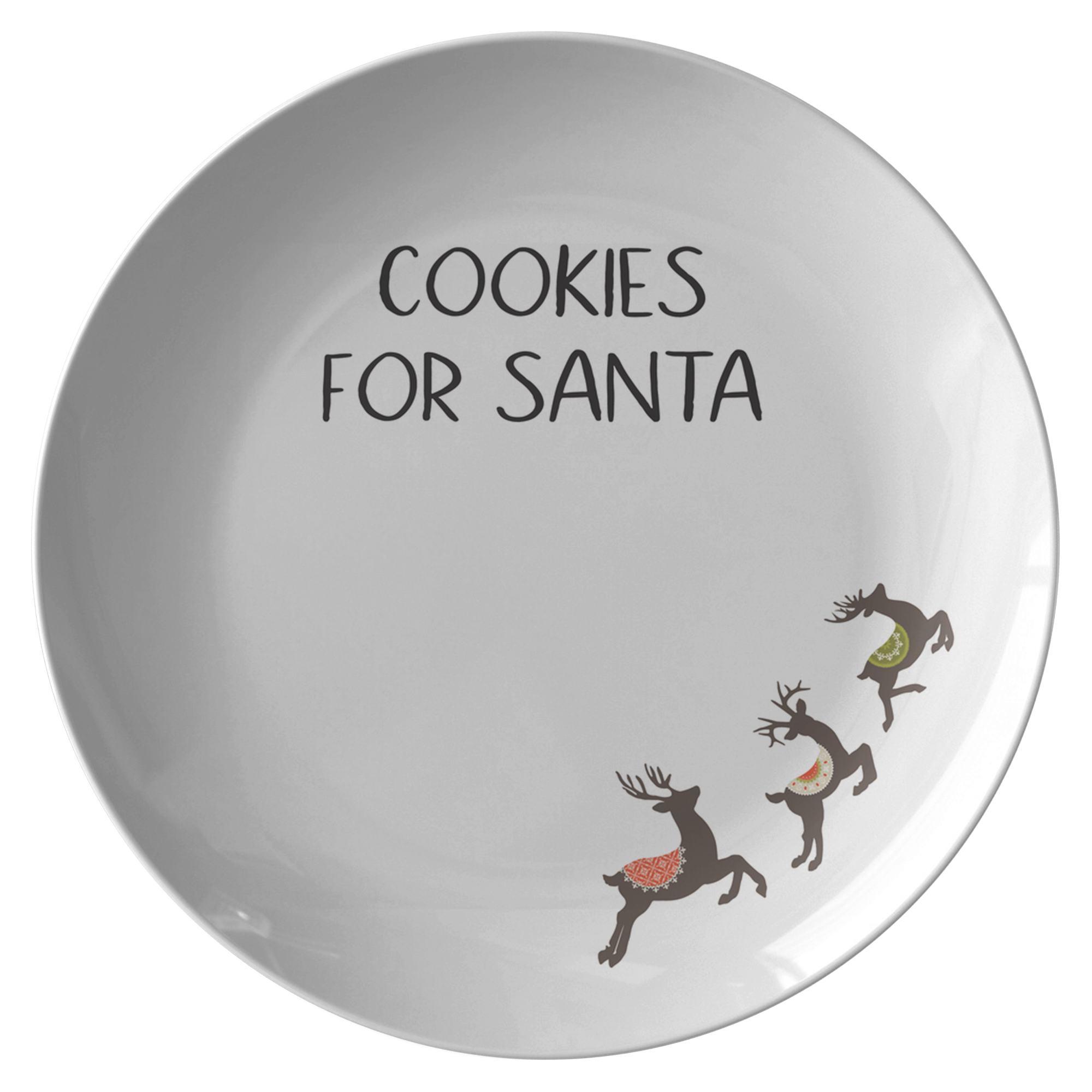 Cookies For Santa Plate - Reindeer, christmas cookie plate, Santa's cookie plate, christmas cookie plate