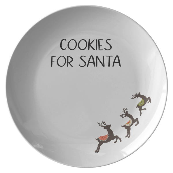 Cookies For Santa Plate - Reindeer, christmas cookie plate, Santa's cookie plate, christmas cookie plate