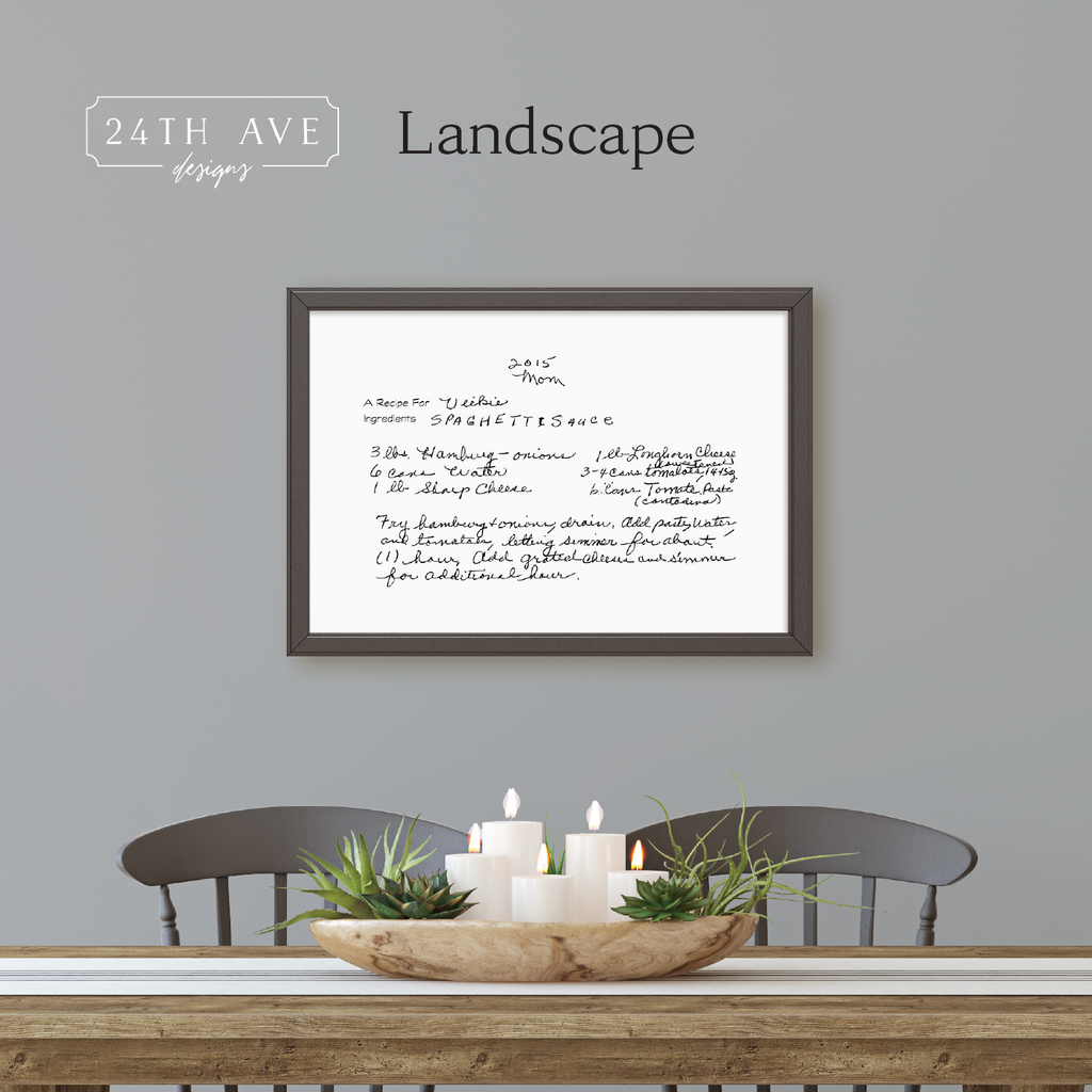 Family Recipe - Framed Canvas - 24th Ave Designs