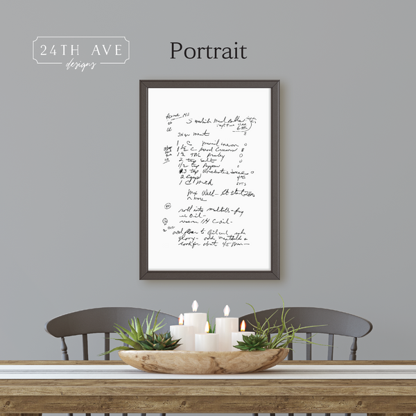 Family Recipe - Framed Canvas - 24th Ave Designs
