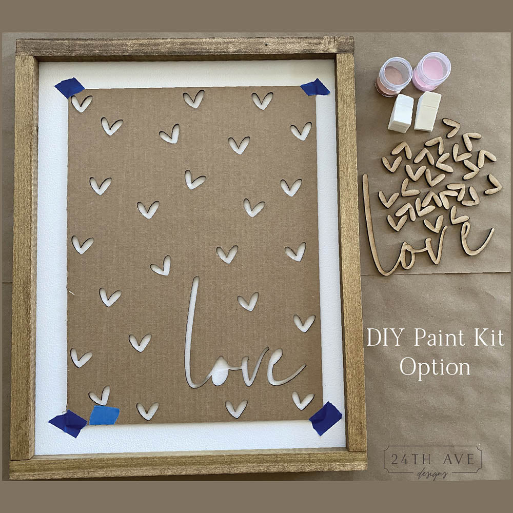 Valentine's Day Hearts and Love Sign - 24th Ave Designs